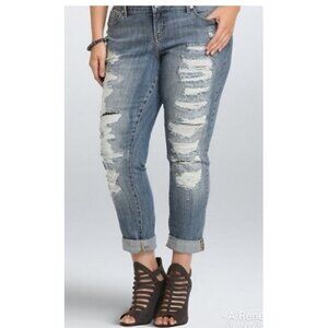 Vintage Plus Size 18 Torrid Destructed Boyfriend Jeans Womens